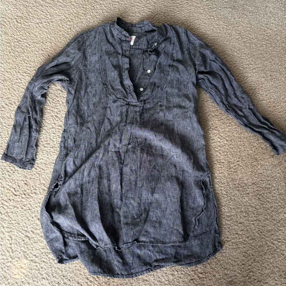 Women’s 100% Linen Long Blouse